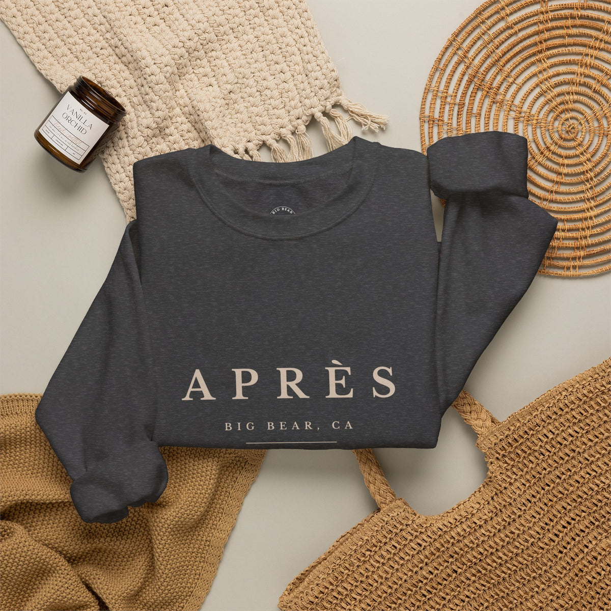 Après Crewneck Sweatshirt - Big Bear Lake Ski Lodge Casual Pullover