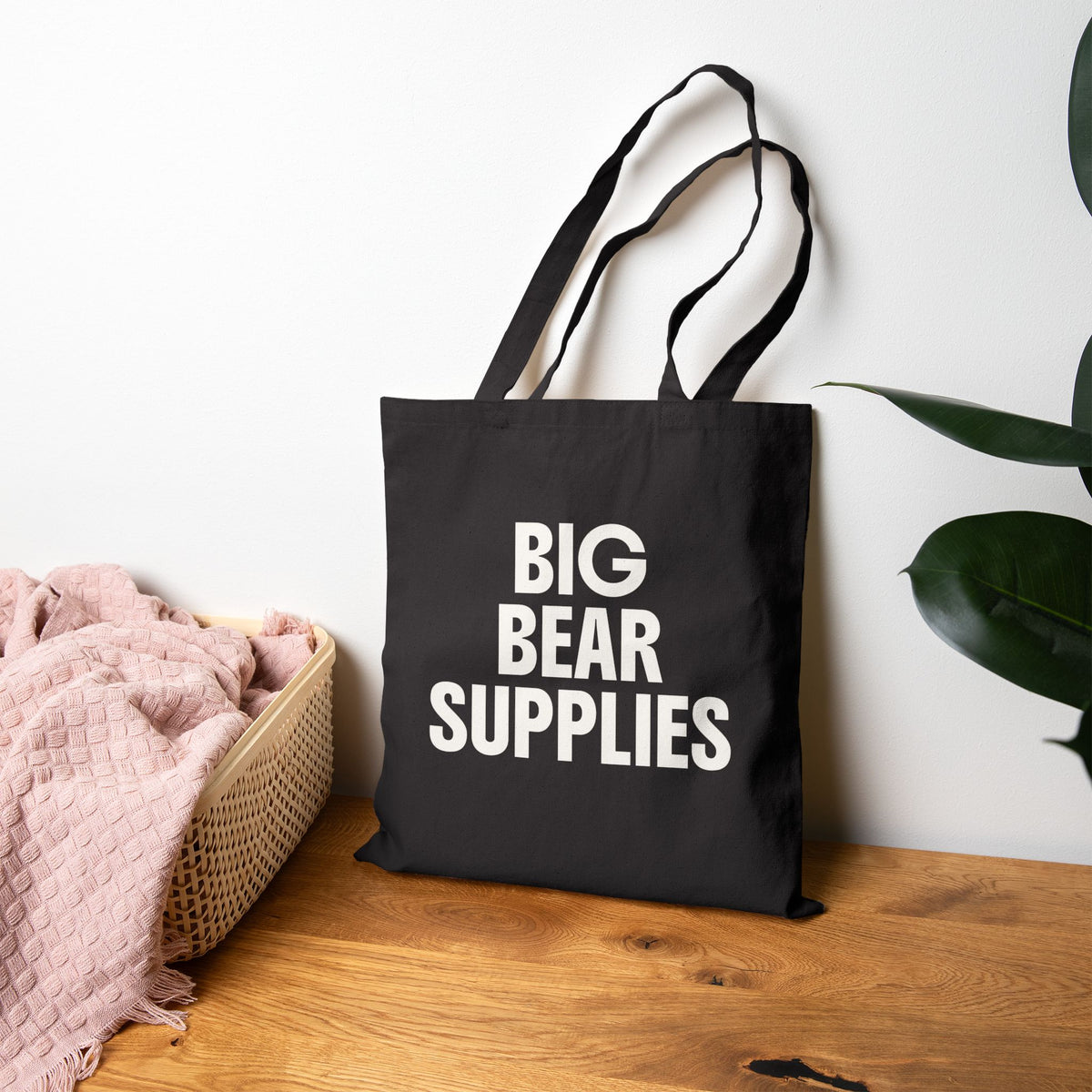 Tote Bag - "Big Bear Supplies" | AirBnb Gift | Real Estate Closing Gift | Canvas Shopper Tote
