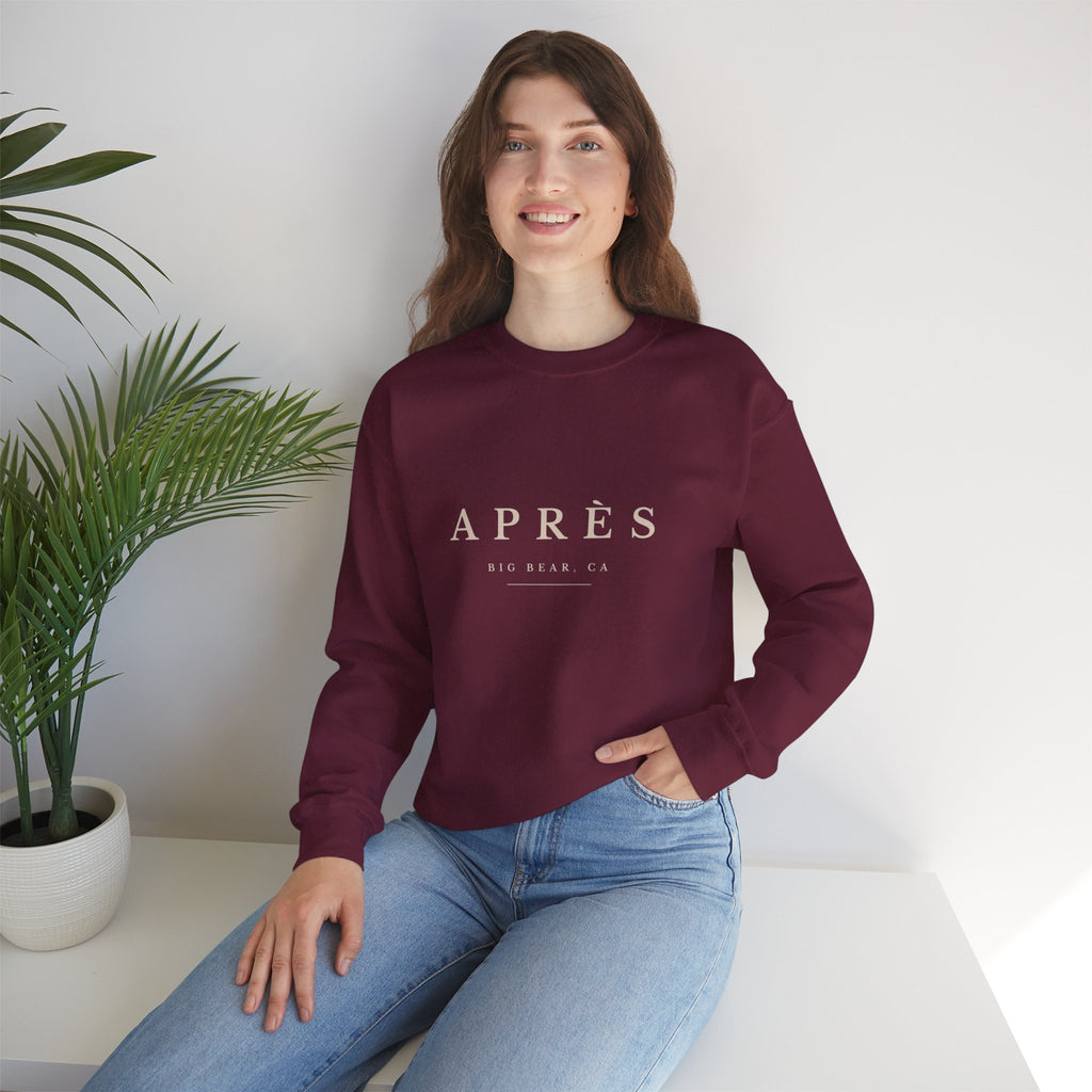 Après Crewneck Sweatshirt - Big Bear Lake Ski Lodge Casual Pullover
