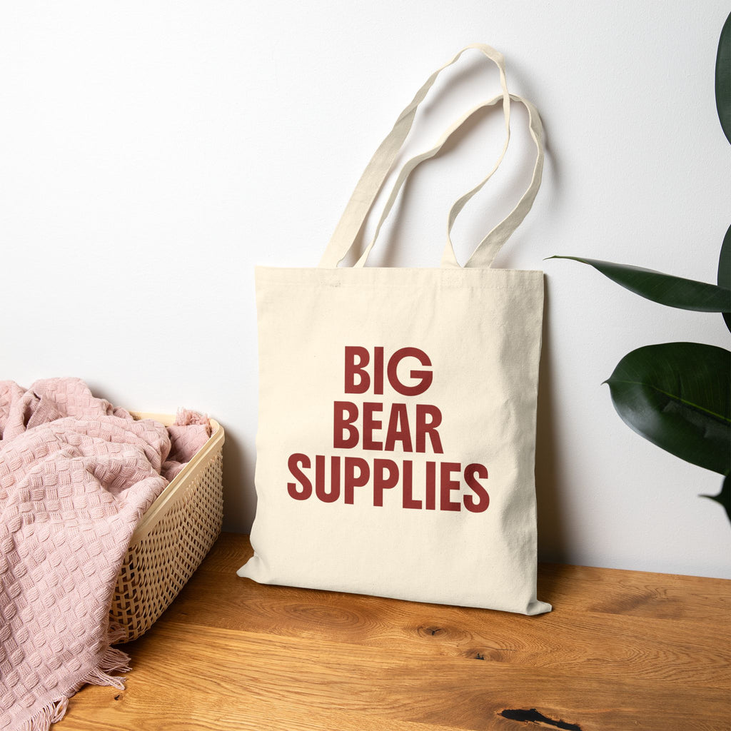 Tote Bag - "Big Bear Supplies" | AirBnb Gift | Real Estate Closing Gift | Canvas Shopper Tote